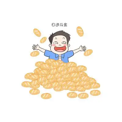 小人卡通人物手绘素材金融金币赚钱表情包