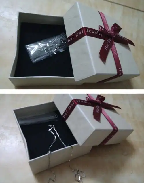 蝴蝶结项链礼品盒搭配