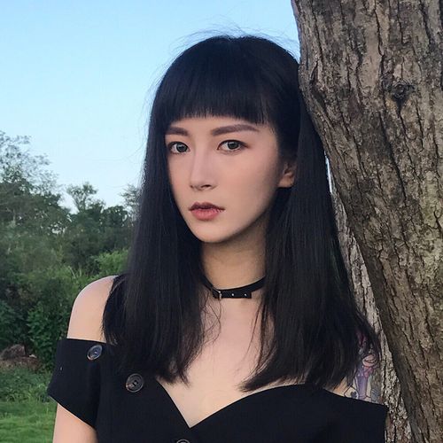 锁骨发女网红圆脸中长假发套齐刘海自然逼真甜美可爱蓬松修脸头套