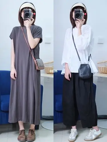 实在太喜欢她们家衣服简单干净～👗:无印良品muji女式棉小毛圈 法国