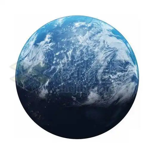 一颗飘满白云的蓝色海洋星球超级地球系外行星png免抠高清图片素材