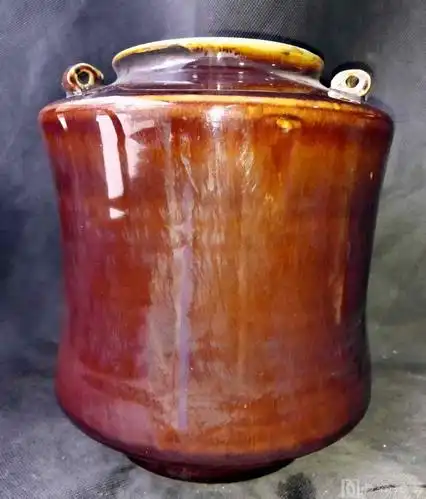 晚清酱釉四系罐