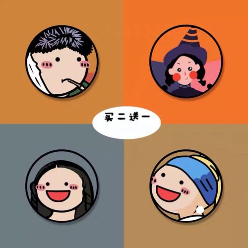 现货秒发原创亚克力钥匙扣呆萌搞笑q版蒙娜丽莎卡通梵高钥匙挂件