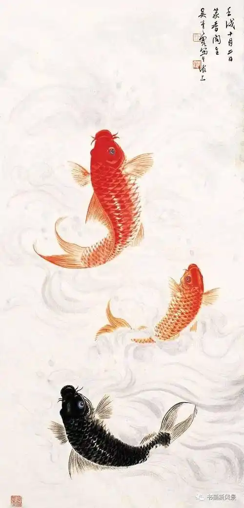 这组鲤鱼跃龙门漂亮