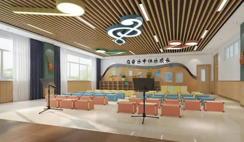 音乐教室效果图 (乐谱架)