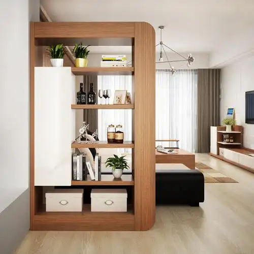 时尚客厅镂空隔断柜 储物玄关柜双面门厅柜 置物架创意烤漆间厅柜