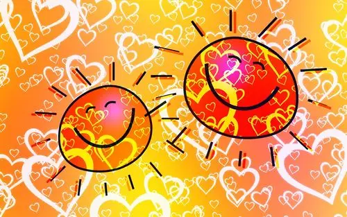 壁纸 太阳,笑脸,爱心,艺术图片 5120x2880 uhd 5k 高清壁纸, 图片