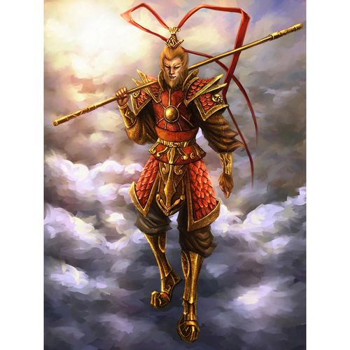 孙悟空海报美猴王齐天大圣六小龄童全身照画像西游记房间宿舍墙贴