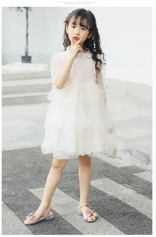 【现货速发】女童凉鞋公主蝴蝶结舞蹈凉鞋2022夏韩版水钻鱼嘴凉鞋中大