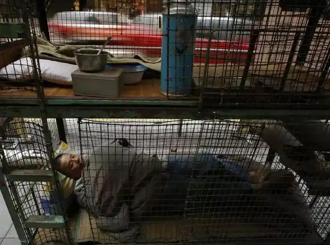 20万活人住棺材房!