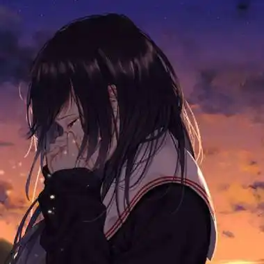 黑暗丧风格女头像哭泣女生哭泣流泪的伤感图片