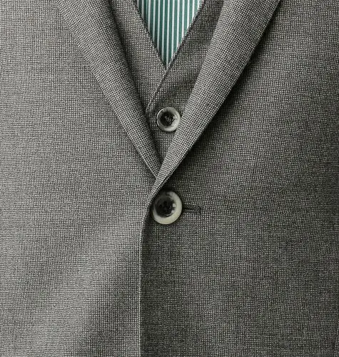 made in italy 奢侈品男装 柏品 商务正装 羊毛西服 修身西装 烟灰色