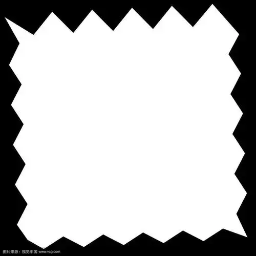 形状与波浪之字形边缘剪辑照片