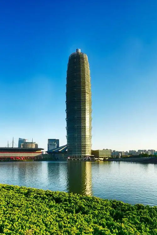 自由视觉郑州cbd从黑夜到白天