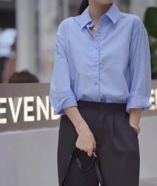 蓝色衬衫搭配西装裤,短裤,简约又洋气|西裤|休闲裤_网易订阅