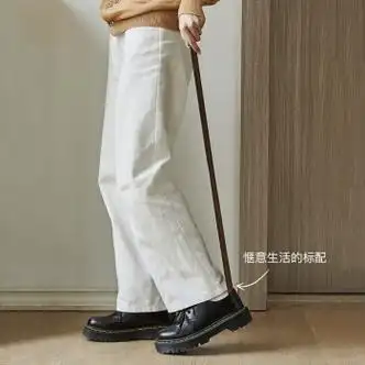 孕妇穿鞋神器长把提鞋器实木老人穿鞋拔黑胡桃鞋拔60cm身高168以下