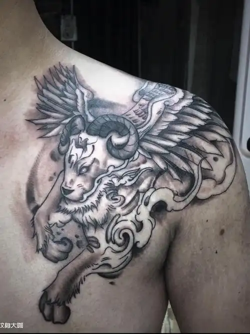 白泽_纹身图案手稿图片_刘邦的纹身作品集