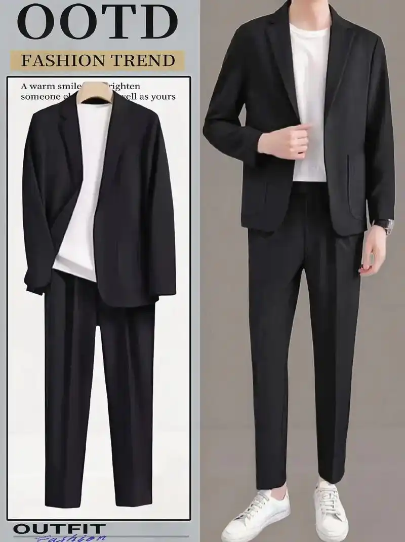 新款轻熟西服套装男休闲,真的太帅了!男神们,我的新款轻熟西服 - 抖音