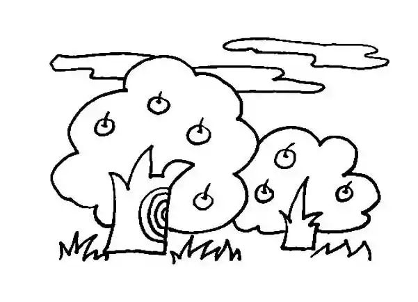 山水田园风景简笔画美丽的自然风光山水简笔画