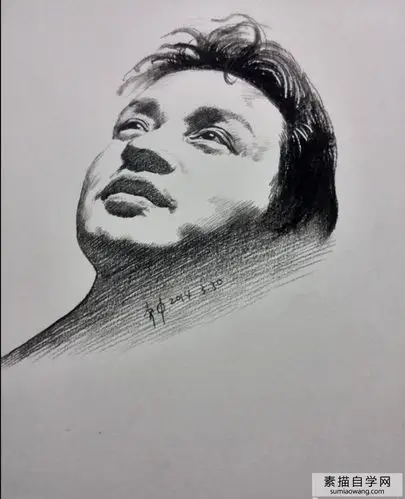 张国荣素描头像哥哥素描头像