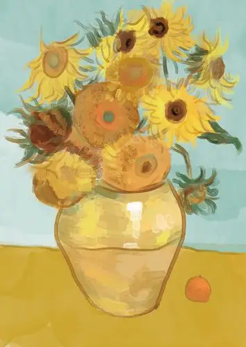 向日葵水彩版|插画|插画习作|唐二 - 原创作品 - 站酷 (zcool)