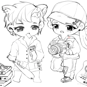 撒野猫丞丞兔飞飞画完啦_撒野蒋丞顾飞顾飞蒋丞日系q版绘画作品