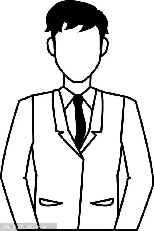 肖像人物商人与西装轮廓