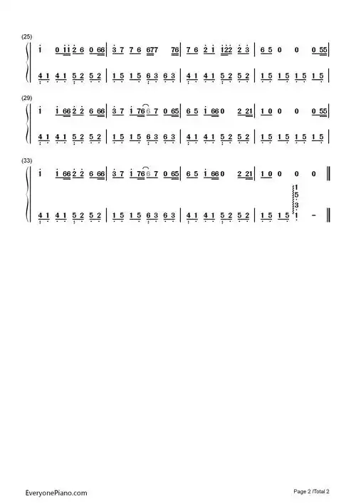 安和桥-宋冬野双手简谱预览2-钢琴谱文件(五线谱,双手简谱,数字谱