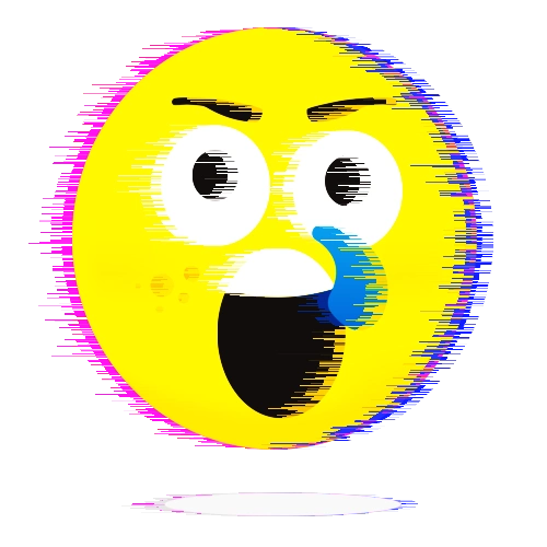 卡通故障艺术风格的表情图片