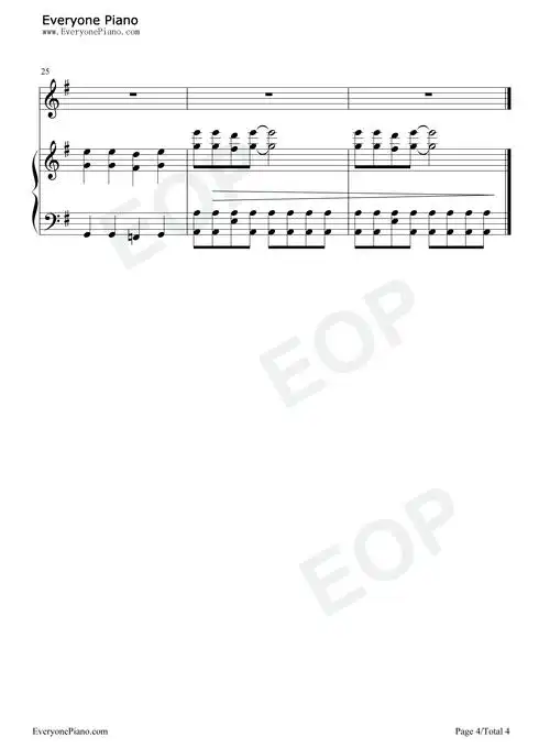 好汉歌-水浒传主题曲五线谱预览4-钢琴谱文件(五线谱,双手简谱,数字谱