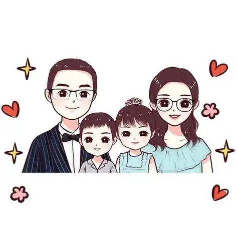 微信头像三口人图片 微信头像图片大全 -【爱个性】