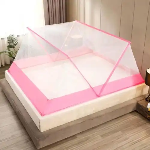 网红蚊帐可折叠便携式免安装加厚加密无底家用双人儿童学生宿舍