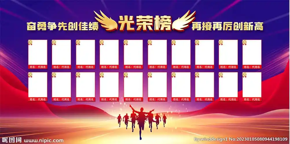 业绩光荣榜展板设计图__展板模板_广告设计_设计图库_昵图网nipic.com