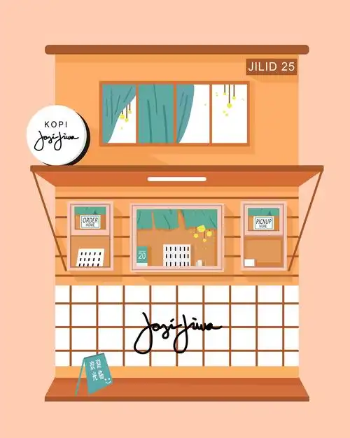 扁平化插画——店铺