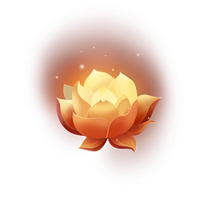 手绘植物发光夏季荷花莲花花灯ui古风元素