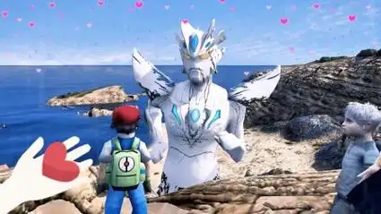 这不是赛罗奥特曼的石像吗