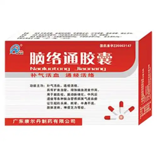 脑络通胶囊(奕凯)补气活血,通经活络.具有扩张血管,增加脑血流量作用.