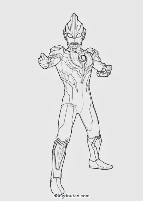 怎样教孩子用简笔画出奥特曼?