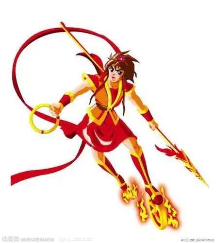 哪吒踩风火轮的时候的画简笔画