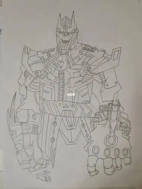 这个灭霸我很满意 育儿  #笔记灵感  #画画