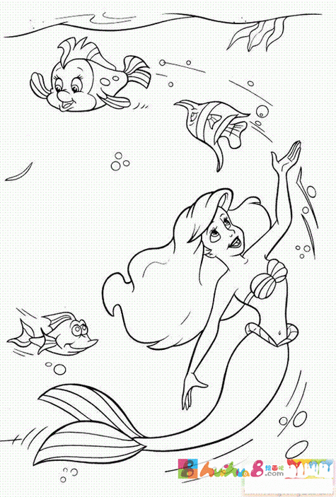 12款简单漂亮的 strong>美人鱼美人鱼简笔画 /strong>怎么画步骤教程