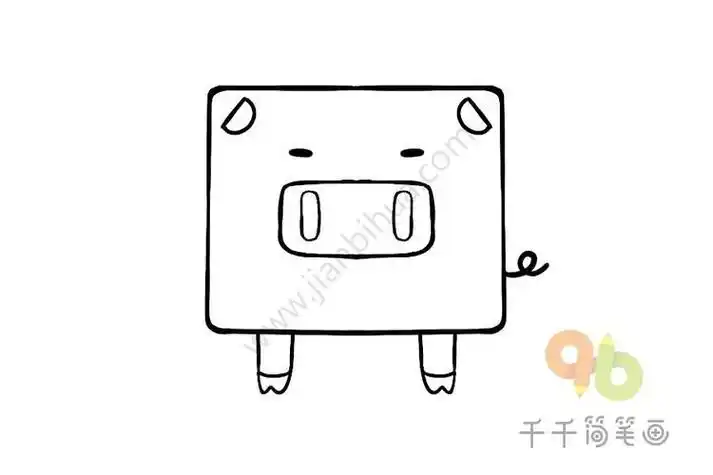 正方形简笔画可爱
