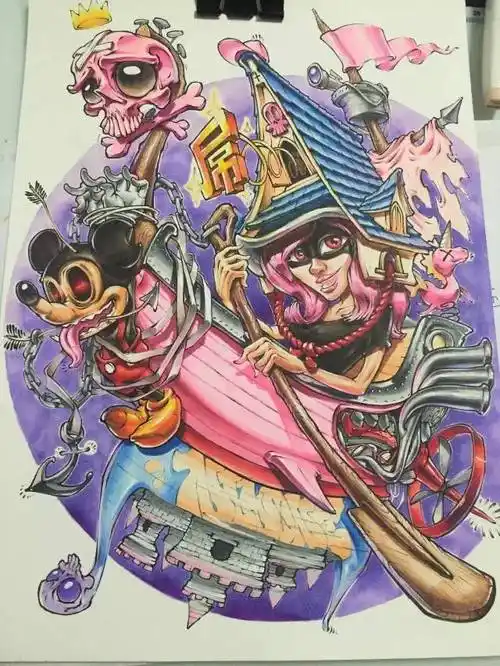 tips涂鸦公仔手稿流程分享