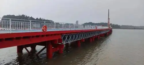 快看龙门大桥钢栈桥施工最新进度来了建设长度突破千米