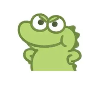 小鳄鱼表情抹茶旦旦叉腰