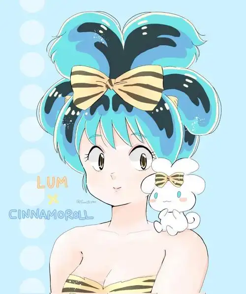 福星小子拉姆蝴蝶结发型