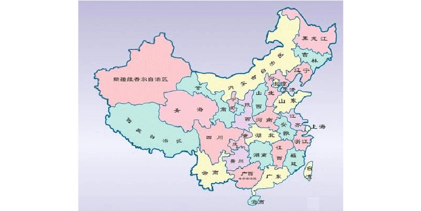 中国政区高清图 分省轮廓图(地理图片)