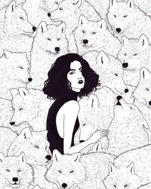 柏林插画师 sivan karim 黑白插画作品