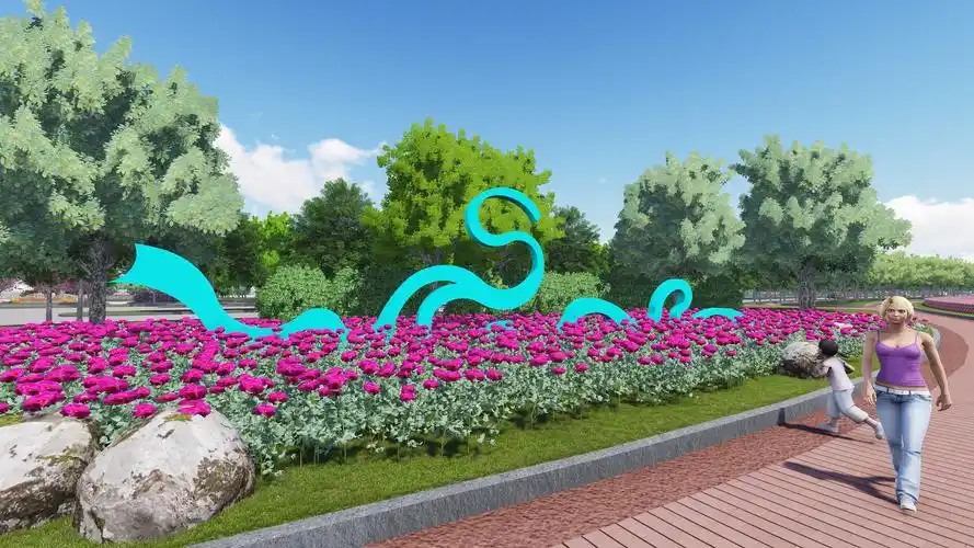 一条道路两侧景观设计