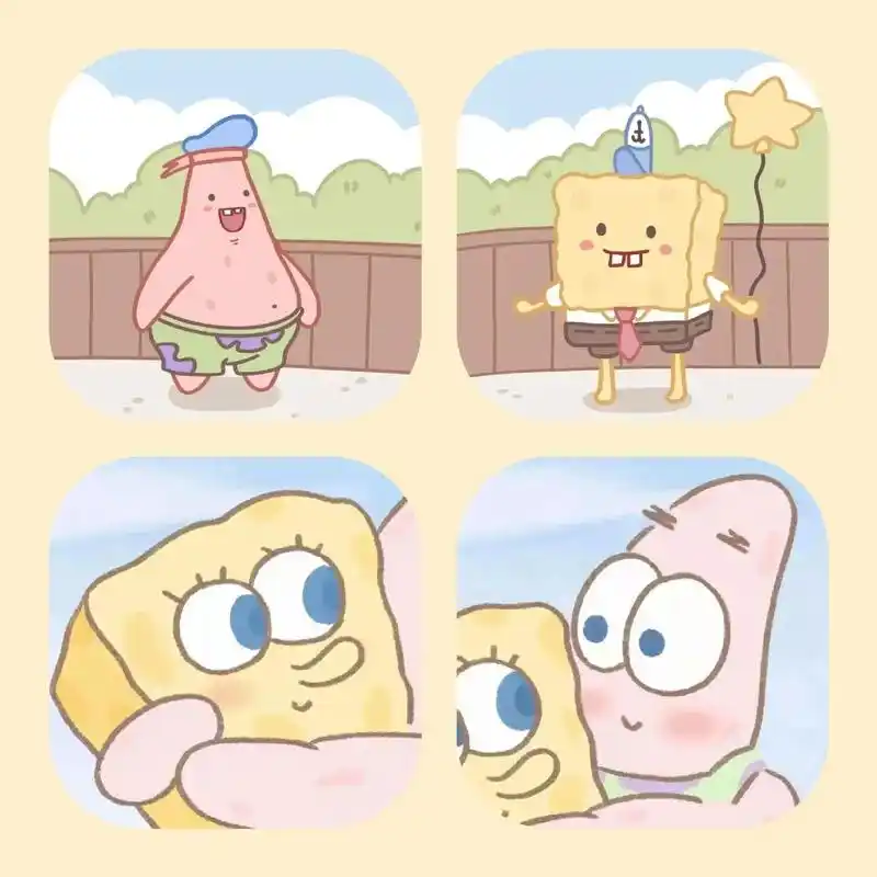 海绵宝宝系列来啦#海绵宝宝情头#优质头像  #卡通 #搞怪头 - 抖音